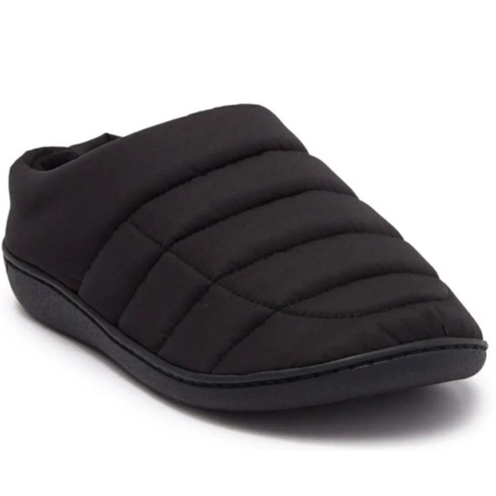 Abound Slippers‎ Mens Size 10 Medium Slip On Black Puffer Shoes NEW